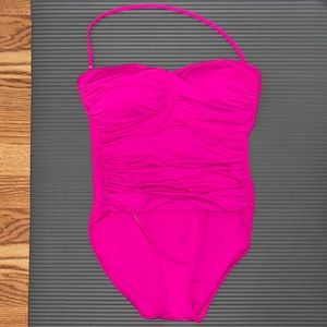 Pink one piece swimsuit